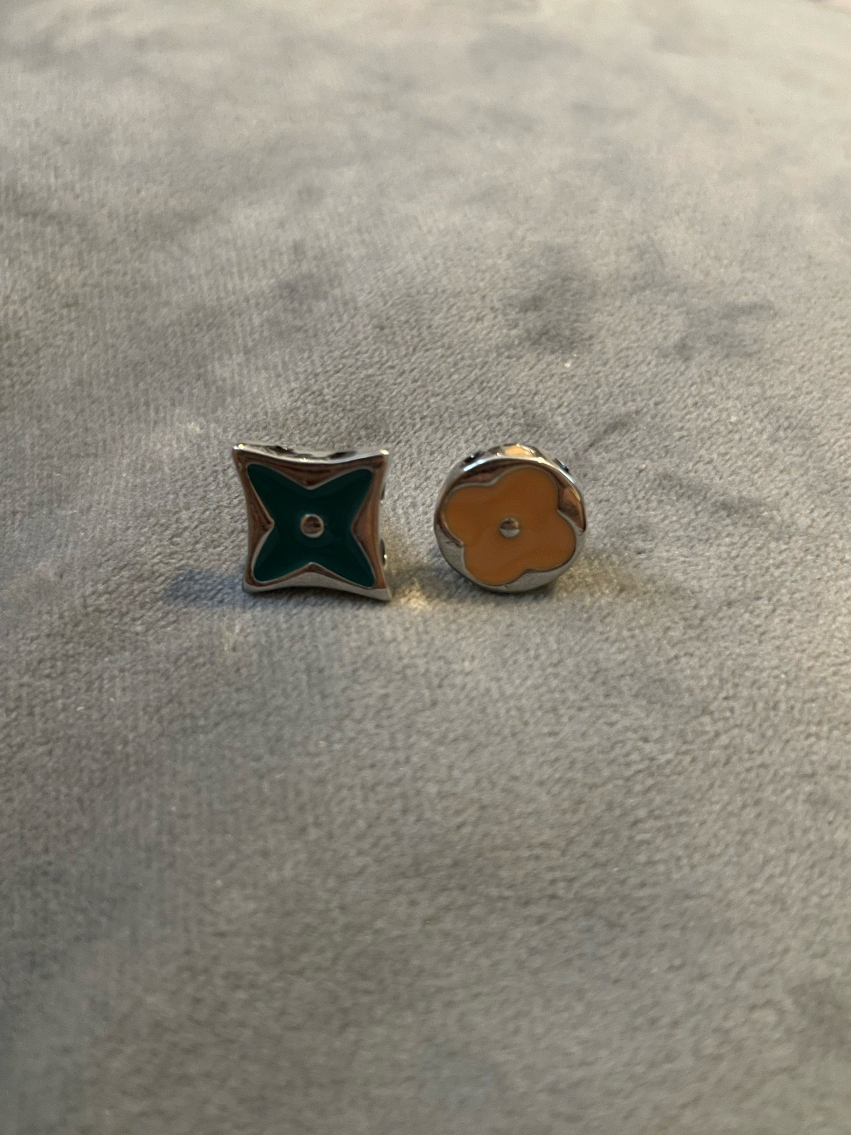 Silver coloured studs