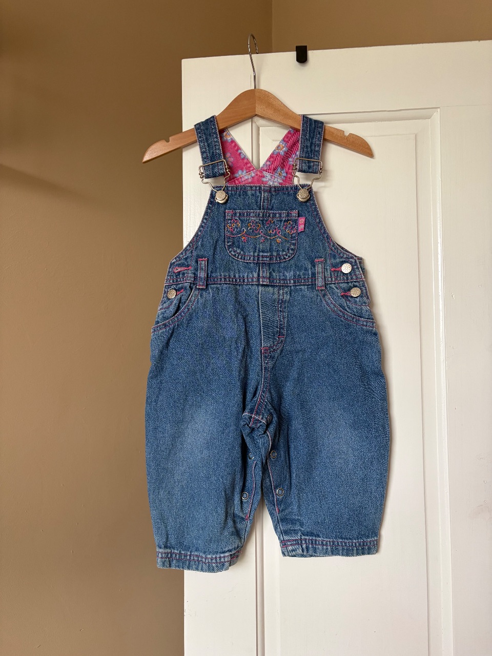 Vintage Ladybird Floral Lined Dungarees 6-12 Months