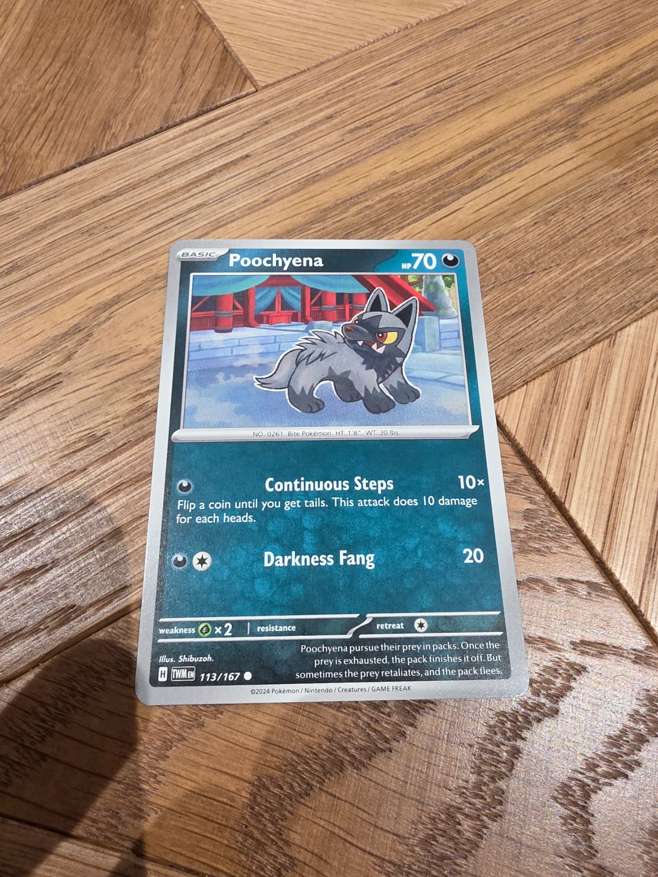 Poochyena Twilight masquerade 113/167 pokemon card