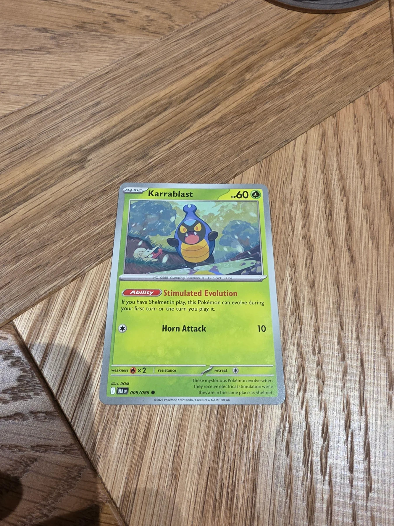 Karrablast black bolt pokemon card 9/86