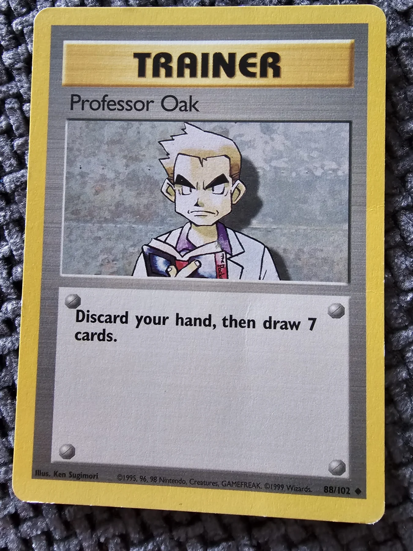Professor Oak Base set Pokemon card 88/102