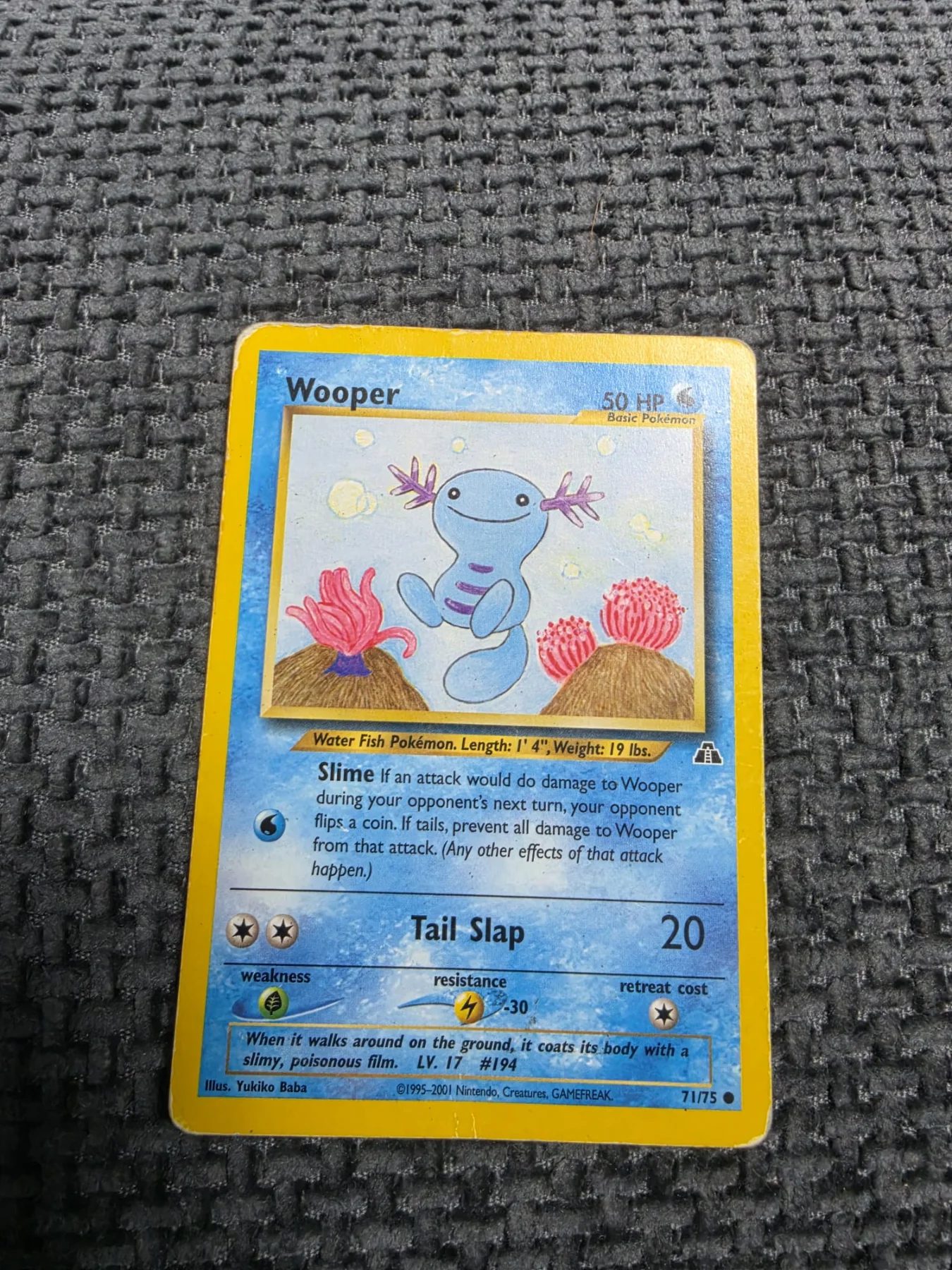 Wooper Neo Discovery Pokemon card 71/75