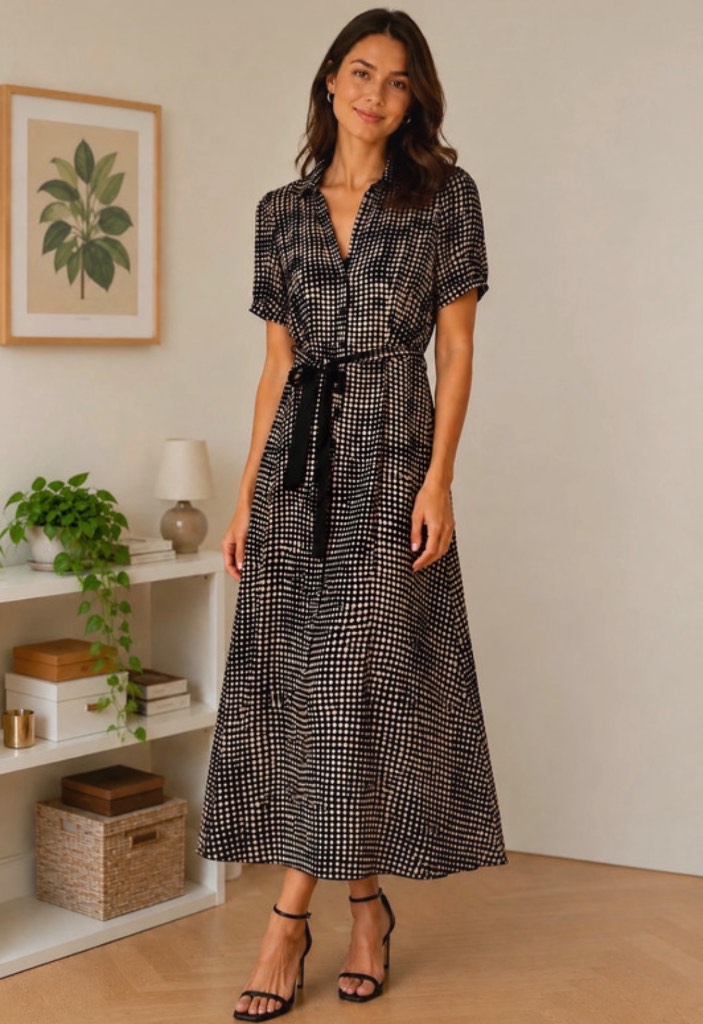 Woman linea 100% silk maxi dress size 10