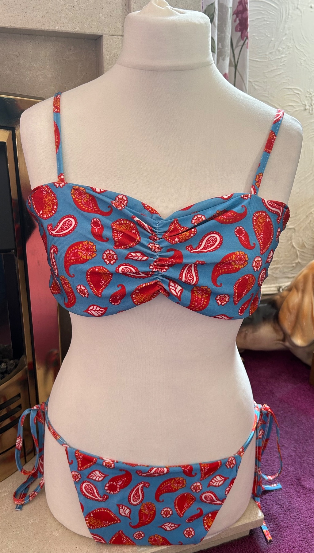 Boohoo Paisley Print Bikini Set