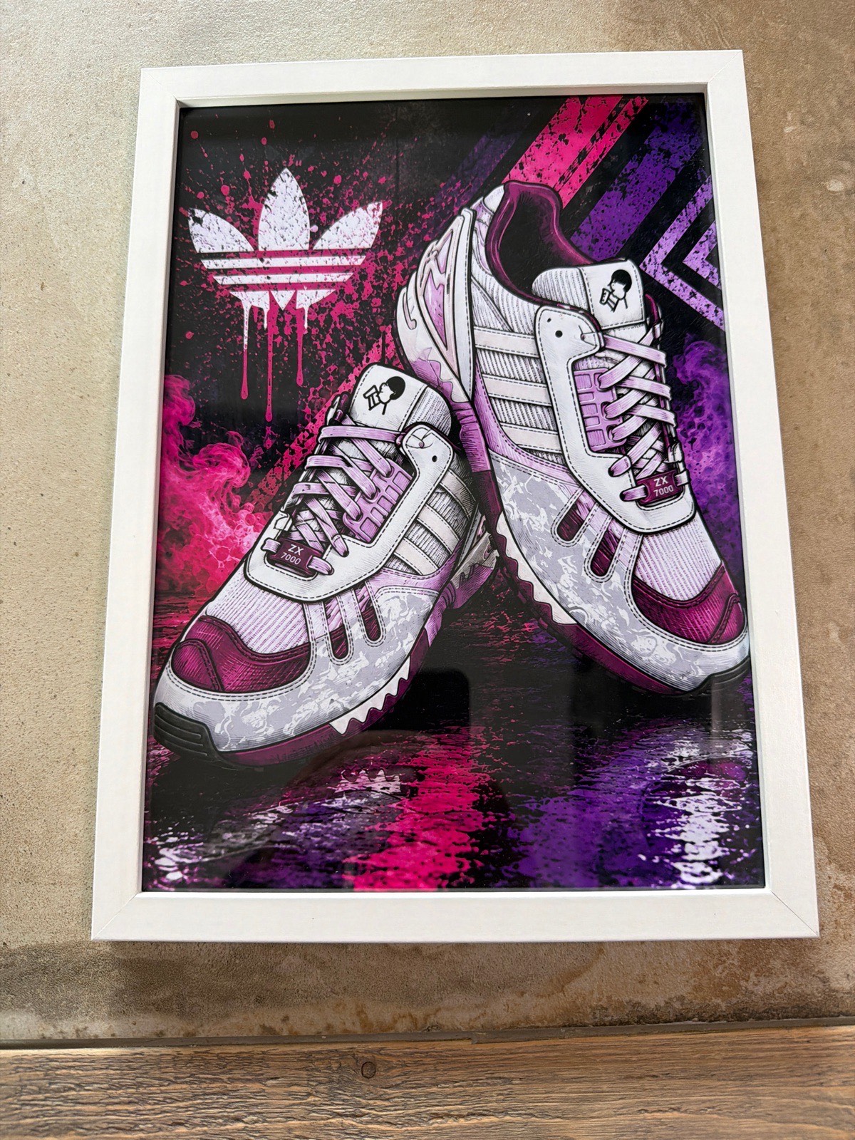 Adidas ZX 7000 framed print