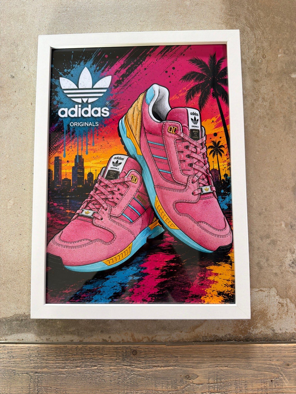 A4 Adidas trainer print