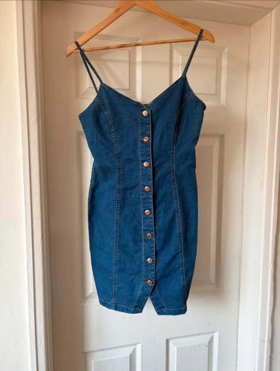 New look midi denim dress size 12