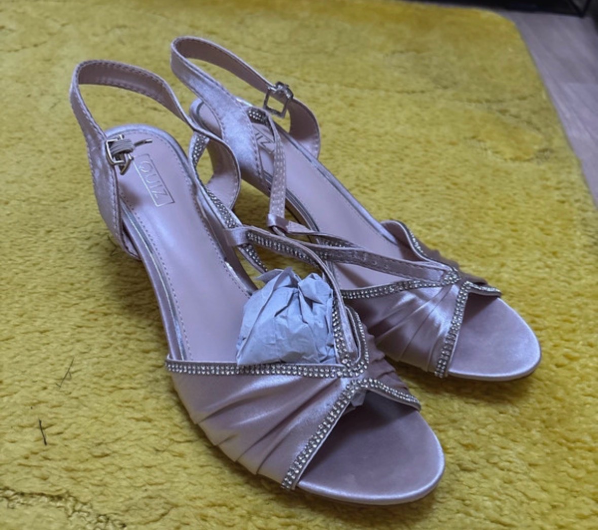 Brand New Quiz Blush Pink Diamanté Heels – UK Size 8