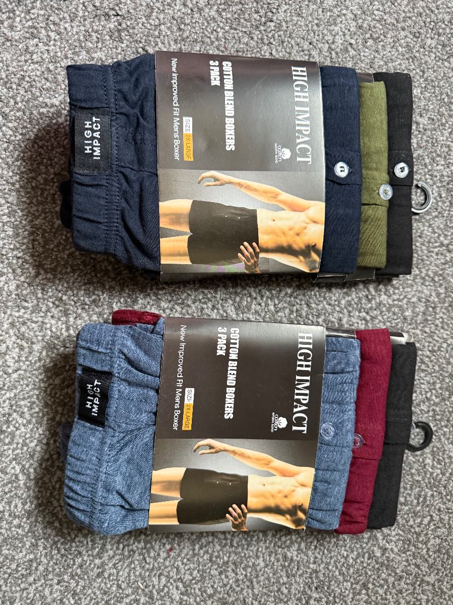 Bundle of 6-  Men cotton boxers Size 2XL