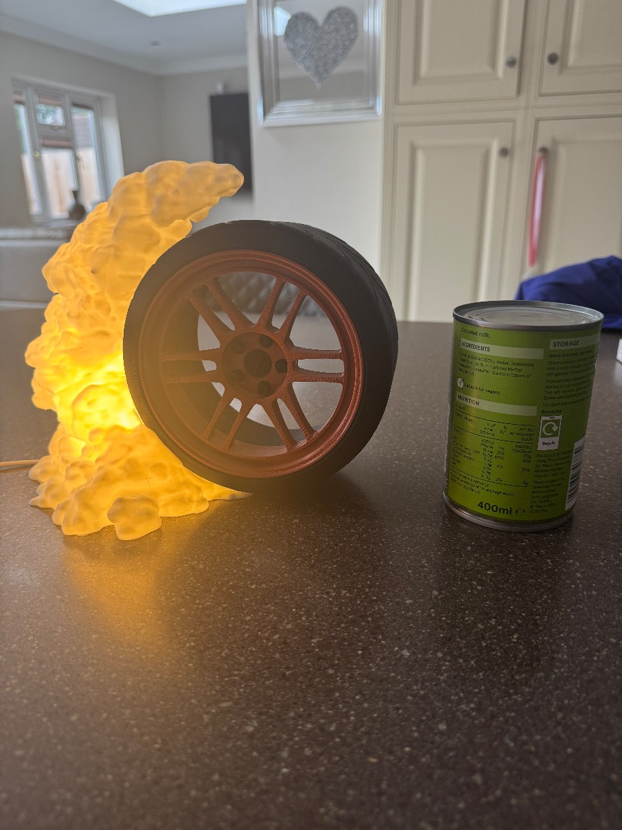 3D Printed Wheelspin Novelty Light