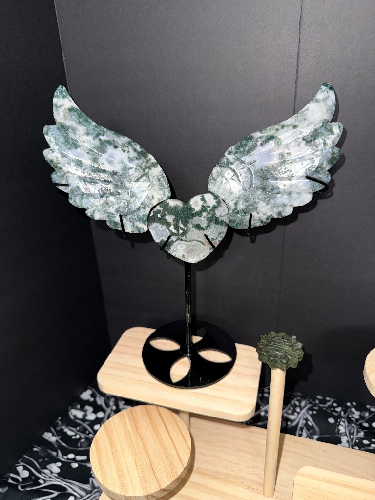 Moss Agate “ Soaring Heart”