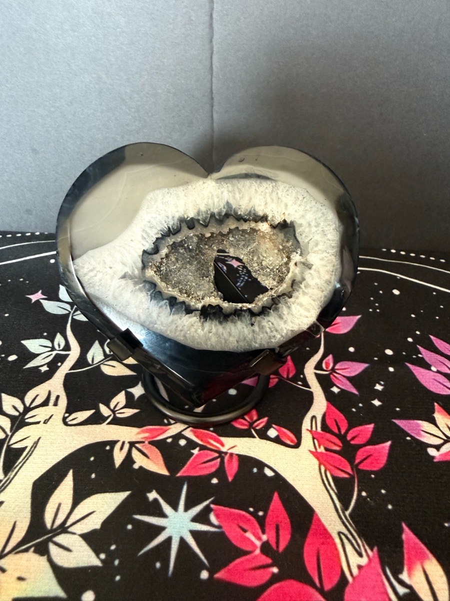 Black Agate Heart