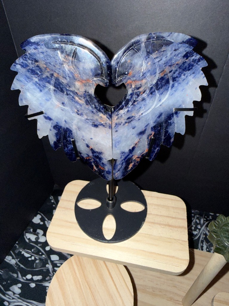 Sunset Sodalite Heart Wings