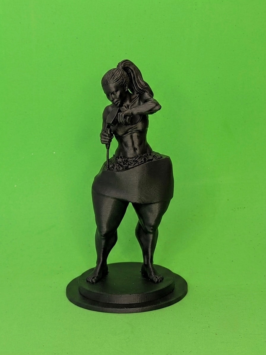 Self-Made Woman 3D Printed Statue - Black Sculpture Figurine 14cm / 5.5"