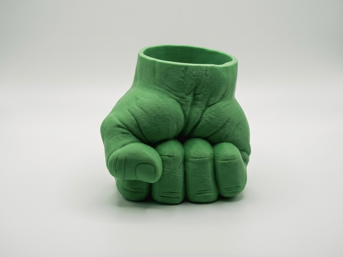 Green Fist Pen Holder - Novelty Desk Organizer & Tool Caddy
