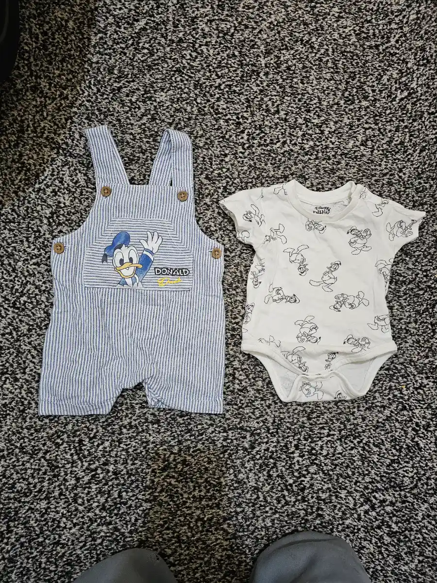Donald Duck dungarees and vest