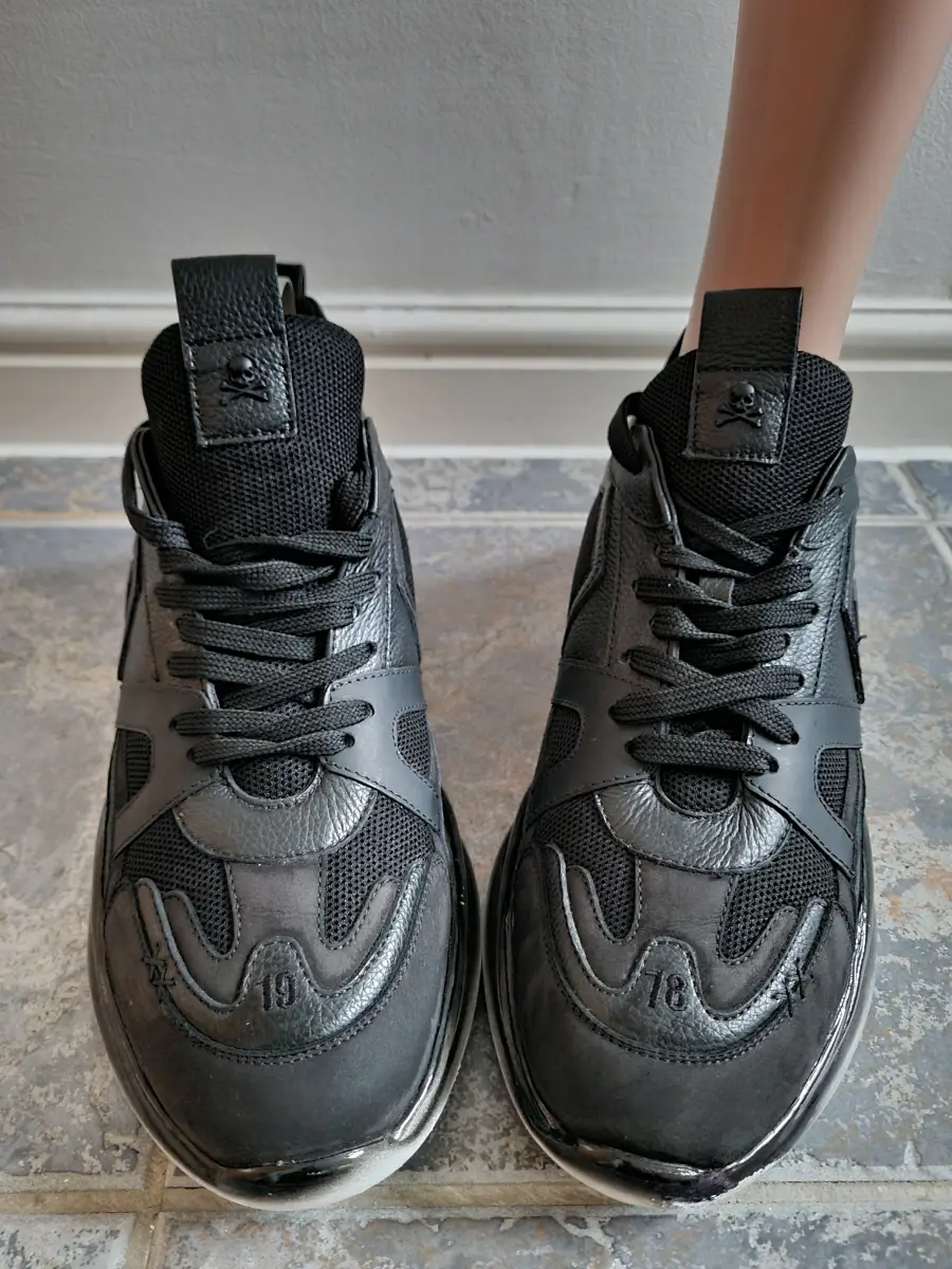 mens philipp plein 1978 snickers trainers size uk 11 or eu 45 / black colour