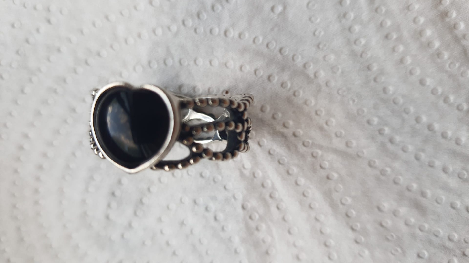 Pandora S925 Ale Sterling Silver Mi Amor Thick Ring size 58