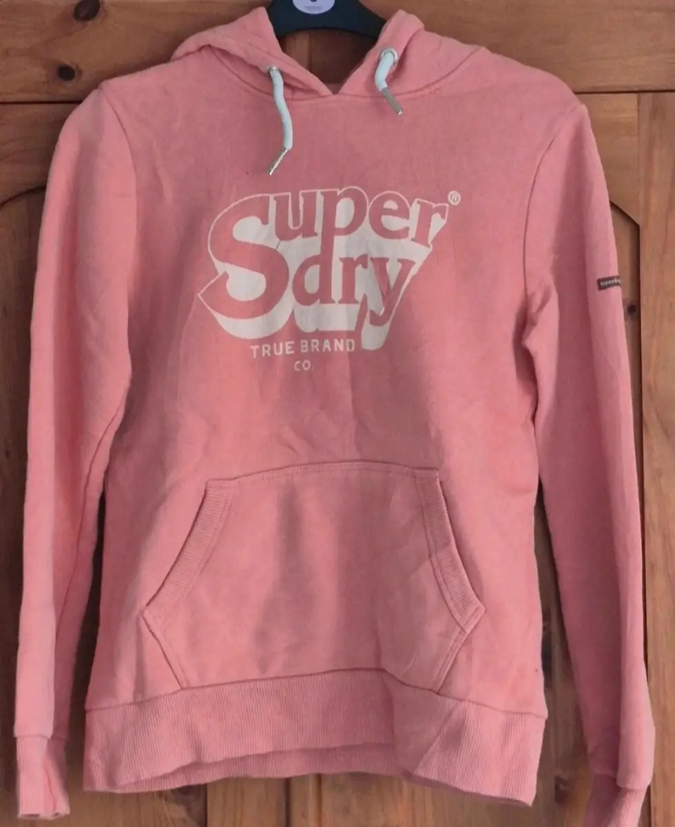 Superdry Ladies Pink Hoodie, Size 10