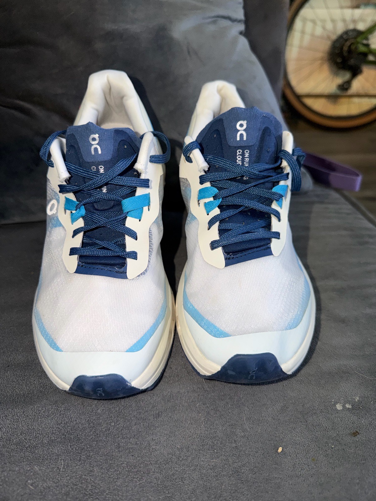 On Running Cloudmonster Women’s Trainers - White / Blue / Navy - Size UK 3 / US W5 / EU 36