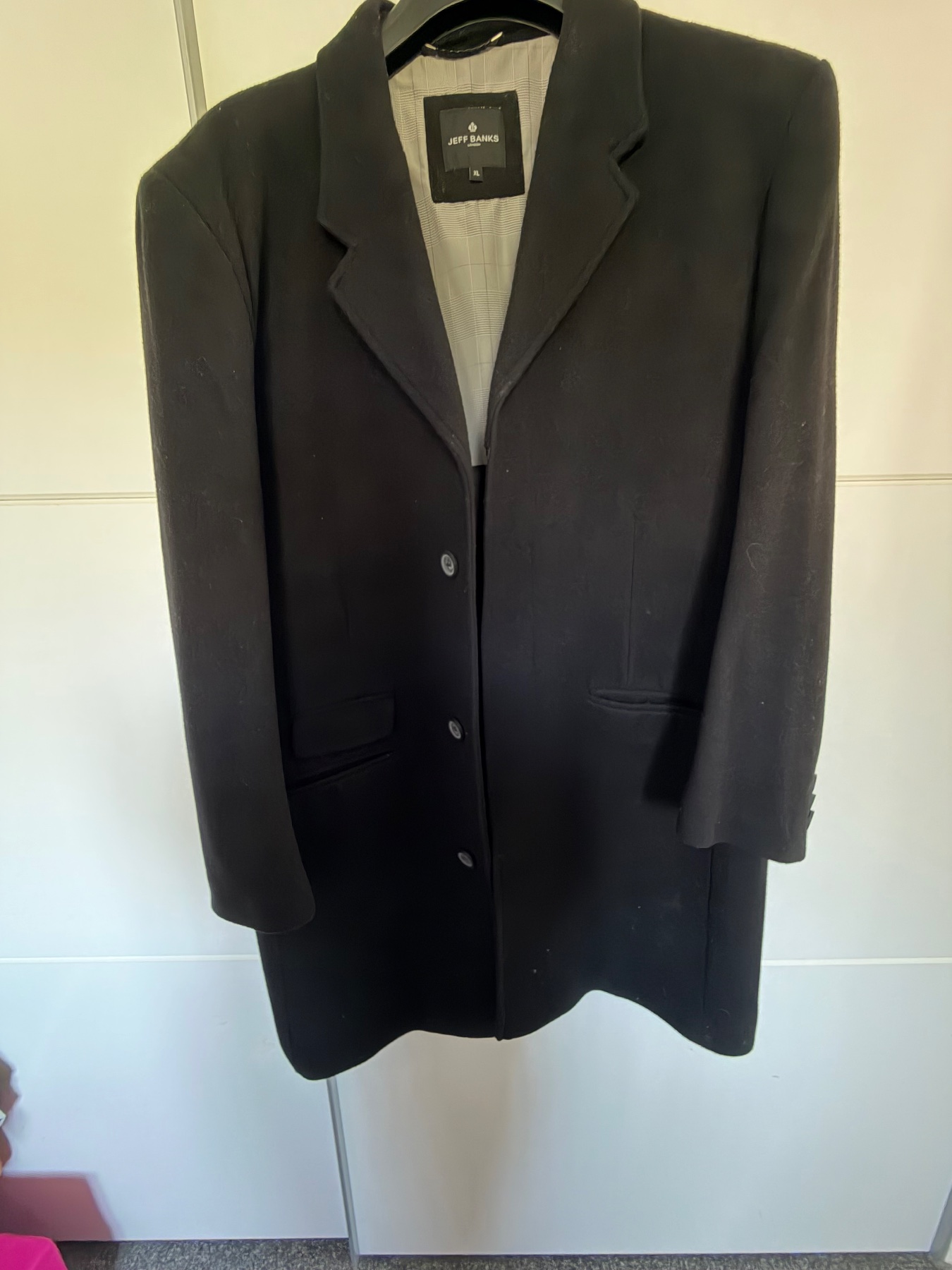 Jeff Banks Wool‑Blend 3/4 length Overcoat — XL — Designers at Debenhams