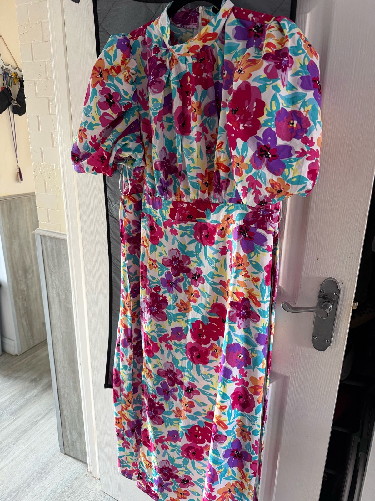 Girl In Mind Multicolour Floral Midi Dress – UK 16 – Style SI7238A