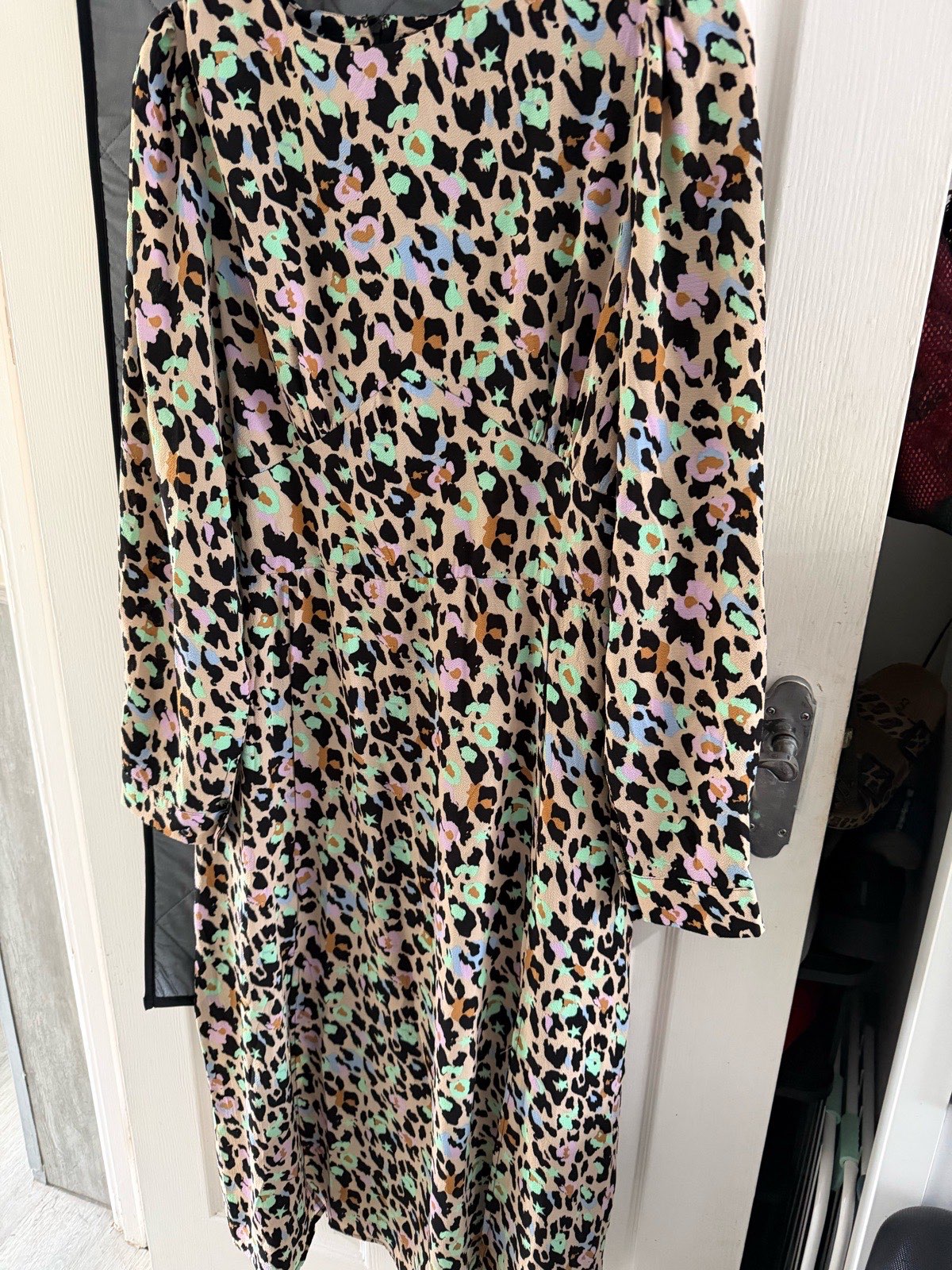 Girl In Mind Pastel Leopard Midi Dress – UK 16 – Style SI7236D