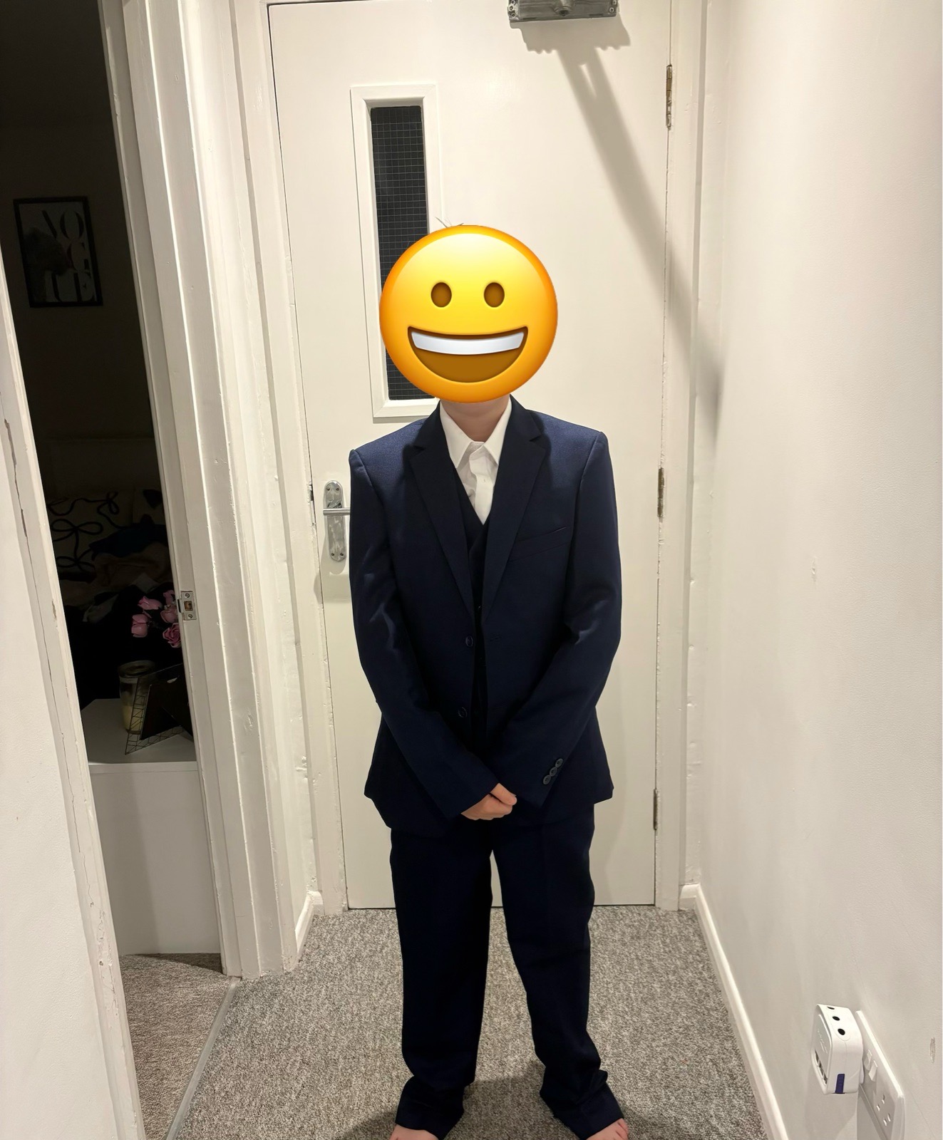 Boys Navy 3‑Piece Suit Age 12 Years – Jacket, Waistcoat & Trousers