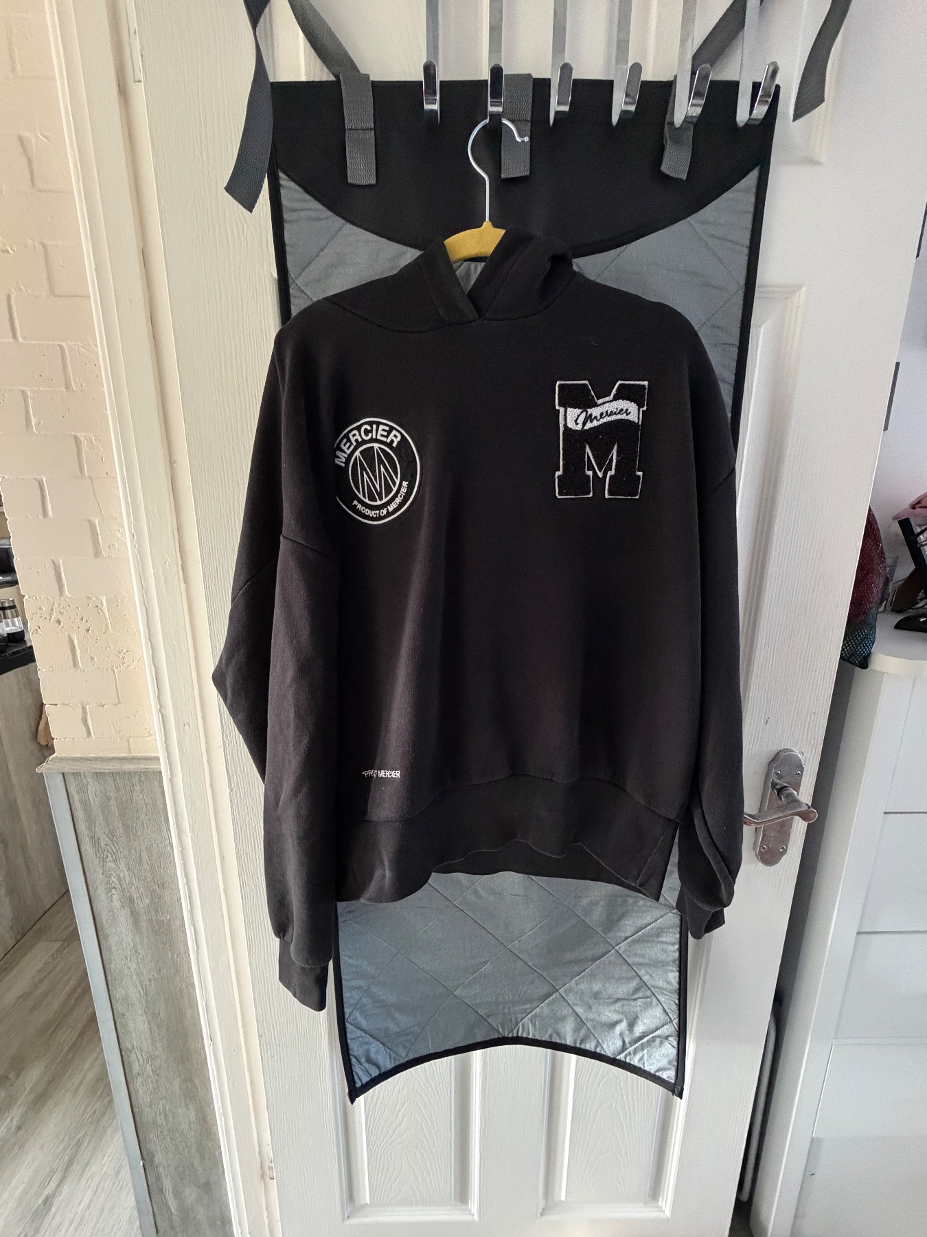 Mercier Black Hoodie – Product of Mercier Logo – Unisex Streetwear – Size M