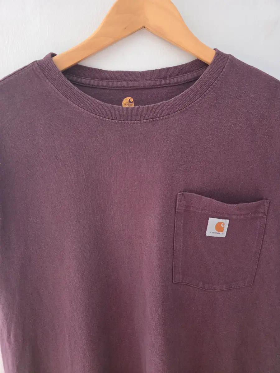Carhartt Ladies Medium (8-10) Orginal Fit Short Sleeved Pocket T-shirt Burgundy