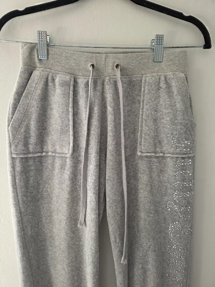 Juicy Couture Black Label Small VALOUR Grey Tracksuit Bottoms. Excellent Cond.