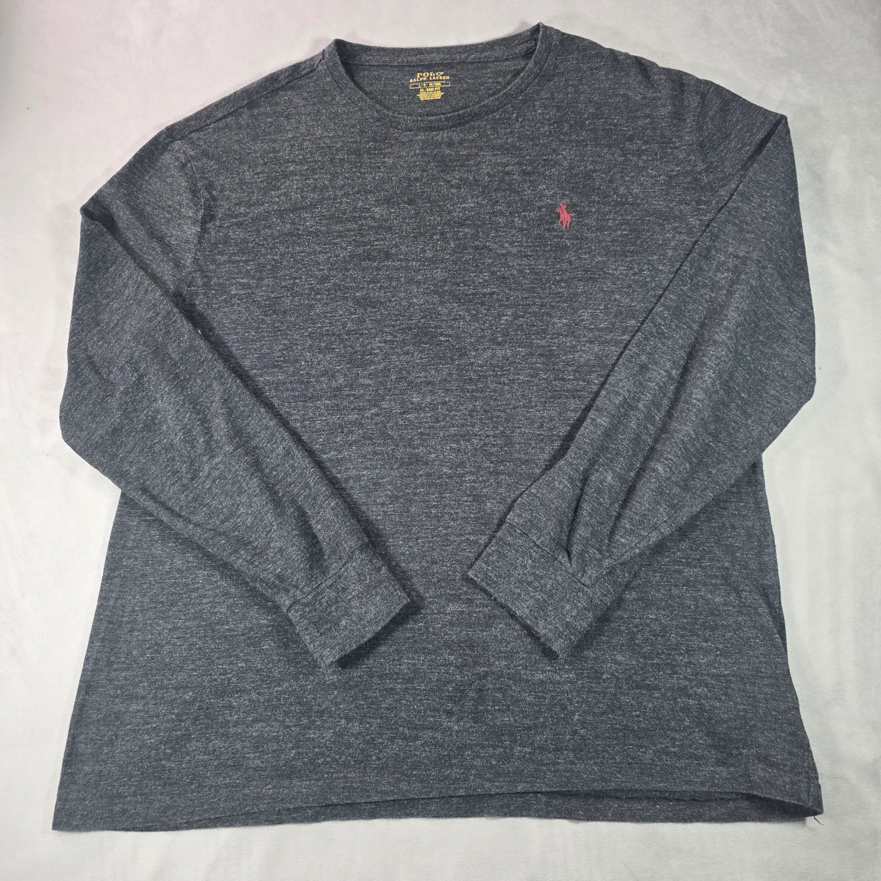 Polo Ralph Lauren Men's Large Black Long Sleeved T-Shirt Excellent Condition.