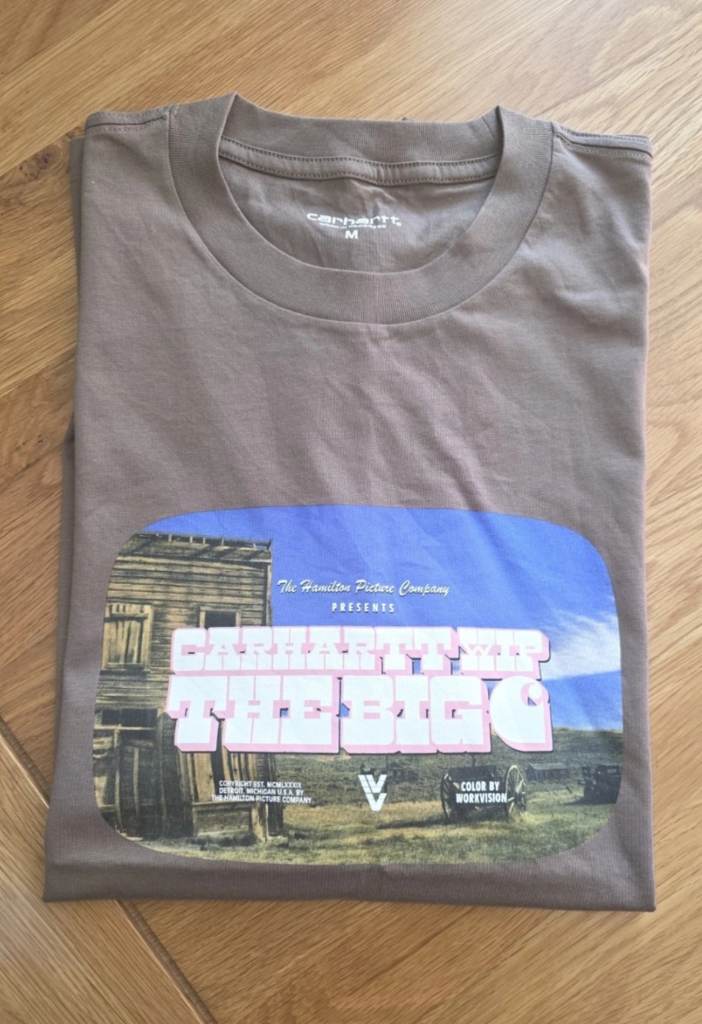 Carhartt WIP  Medium GREATEST FLICKS CHOCOLATE BROWN T-SHIRT New Without Tags.