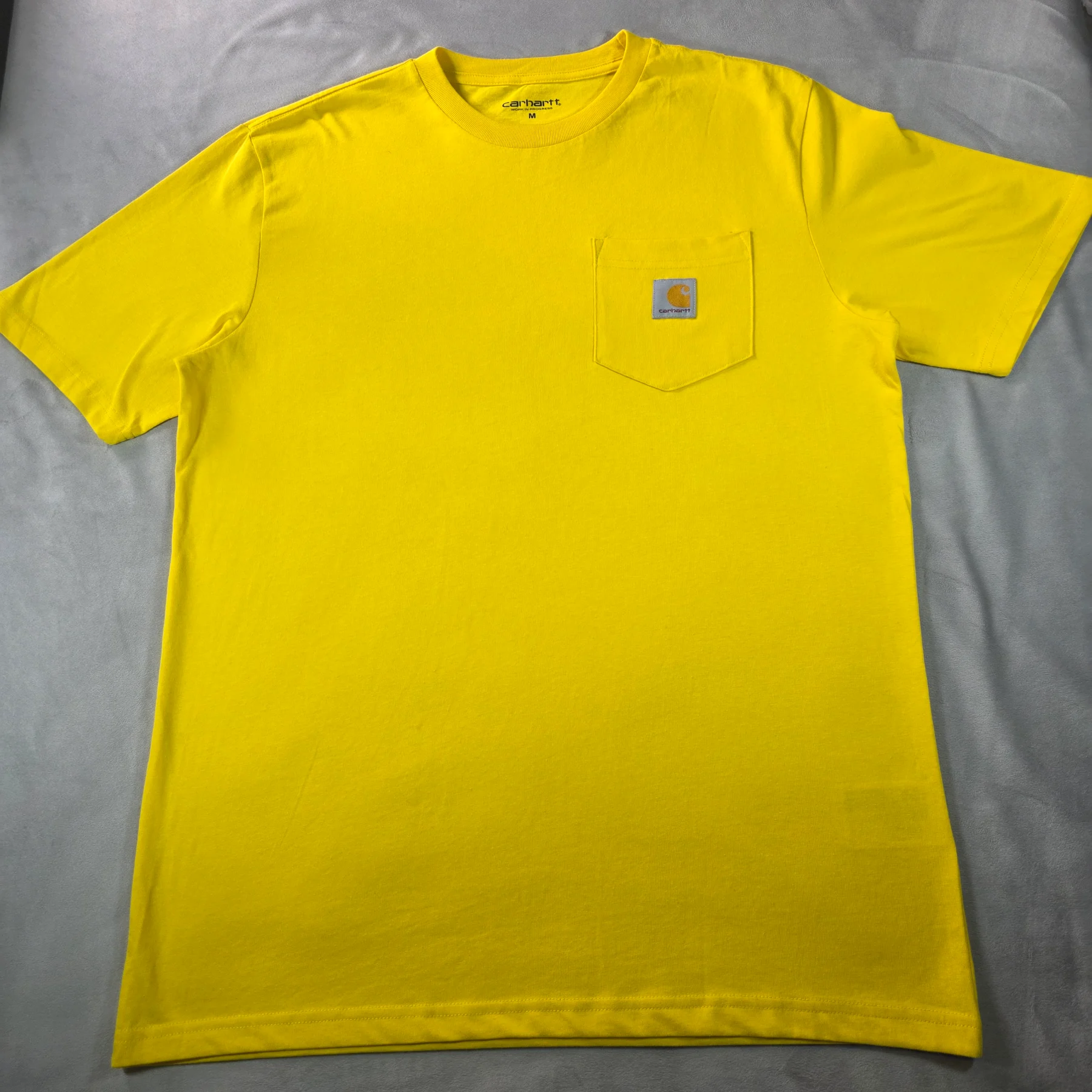 Carhartt WIP Size Medium Short Sleeved Pocket T-shirt Bright Yellow. New No Tags
