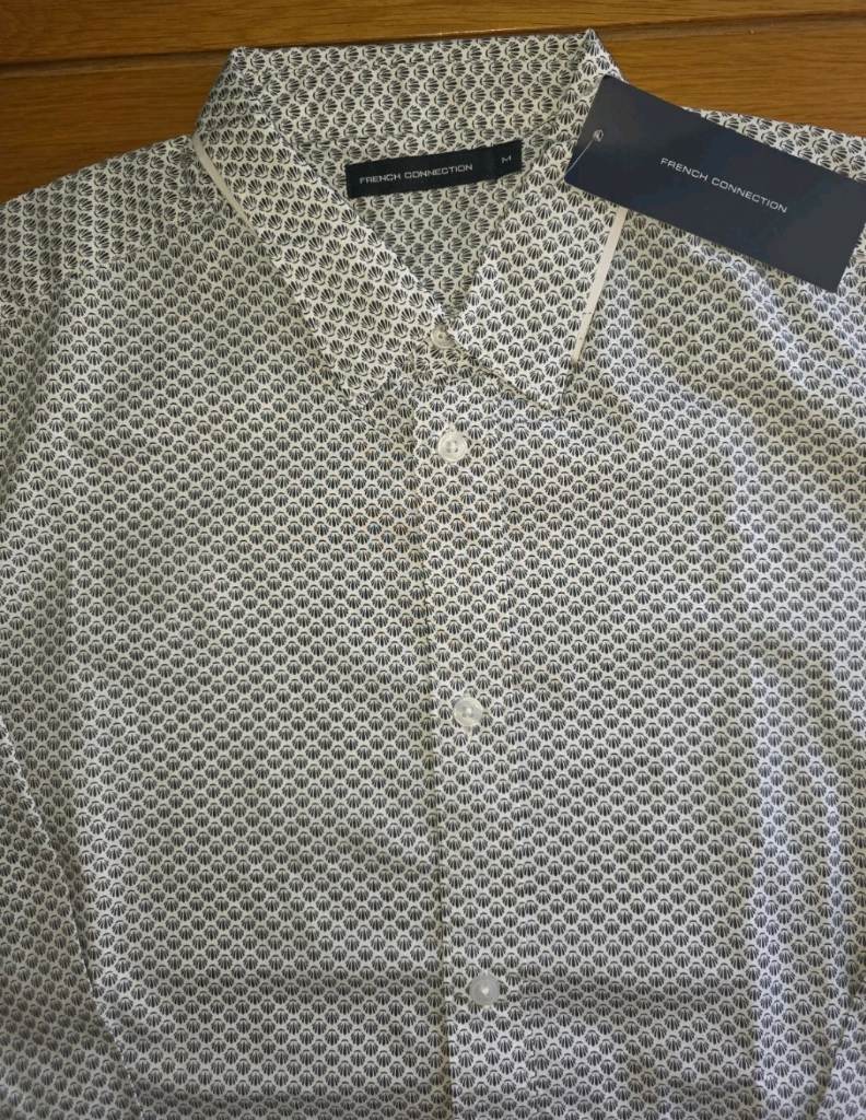 French Connection Men's  Medium Micro Shell Long Sleeved Shirt. New With Tags!