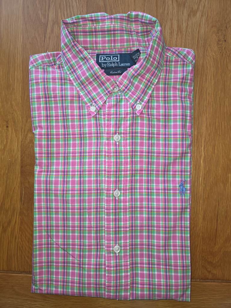 Ralph Lauren size Large Custom Fit Multicoloured Checked Long Sleeved Shirt. Excellent Condition.