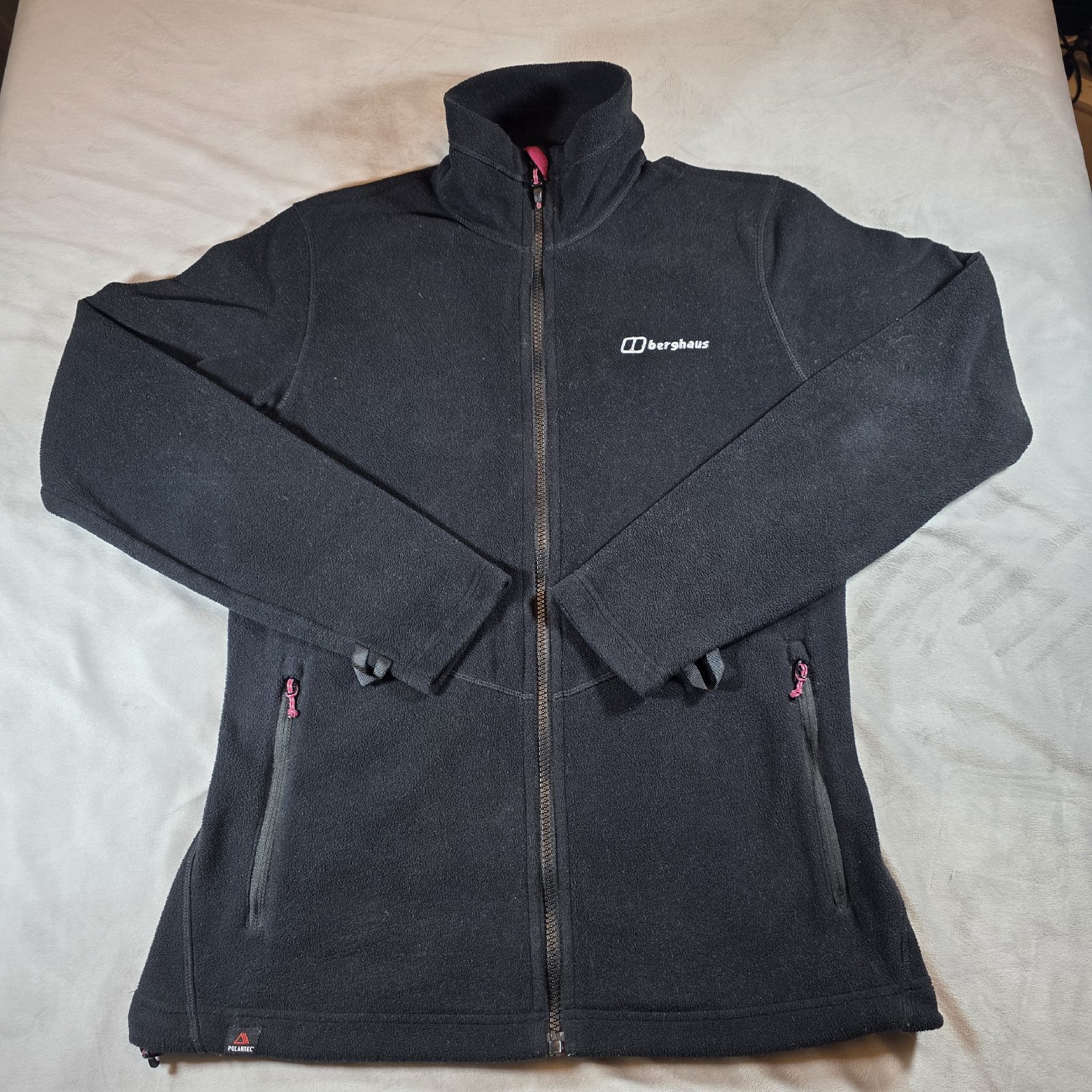 Berghaus Polartec Black Full Zip Fleece Jacket Zipped Pockets Women's UK 14