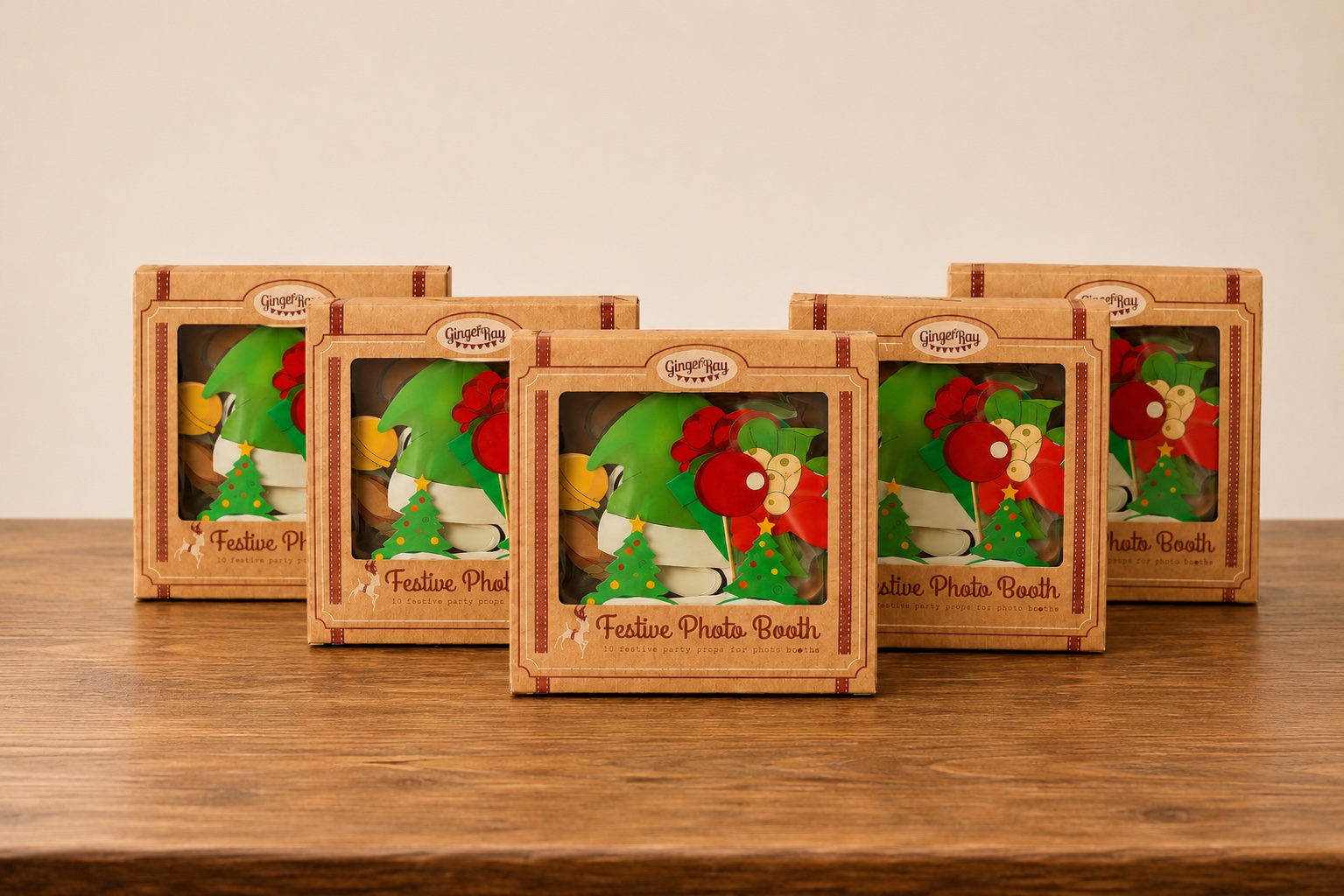 5 packs of Ginger Ray Christmas Photo Booth props