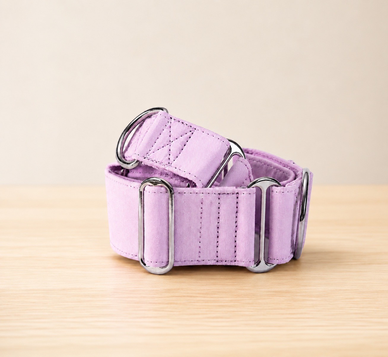 Small pink martingale dog collar