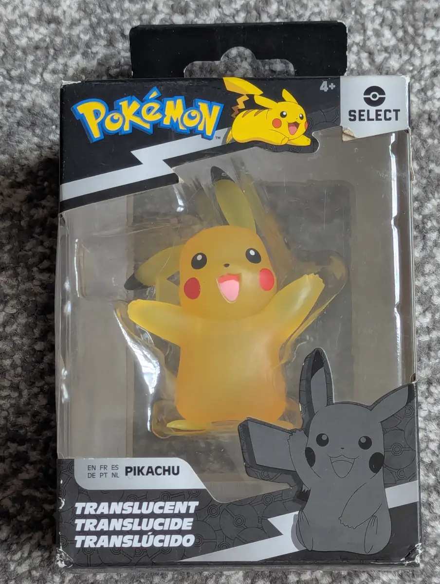 Official Pokémon Select Translucent Pikachu 3" Figure – Brand New in Box