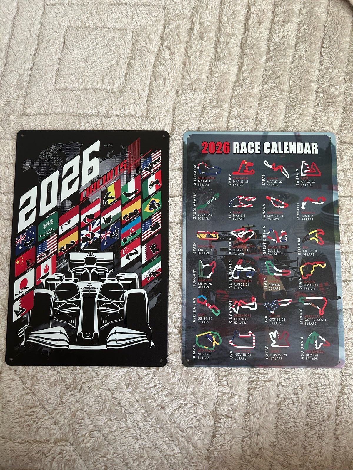 Grand Prix F1 Circuit 2026 Metal Signs Wall Art