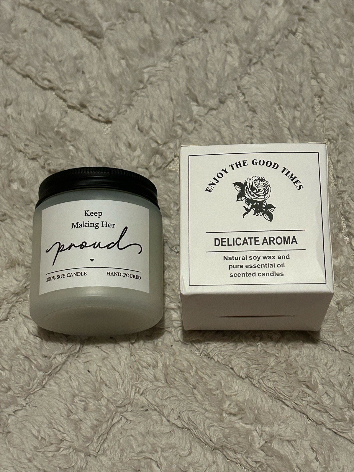 Keep Making Her Proud Bereavement Gift Soy Wax Candle Lavender Scented