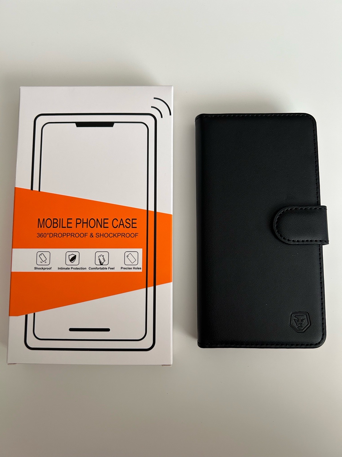 Card Slot Wallet Phone Case for iPhone X & iPhone XS Black Kuafcase