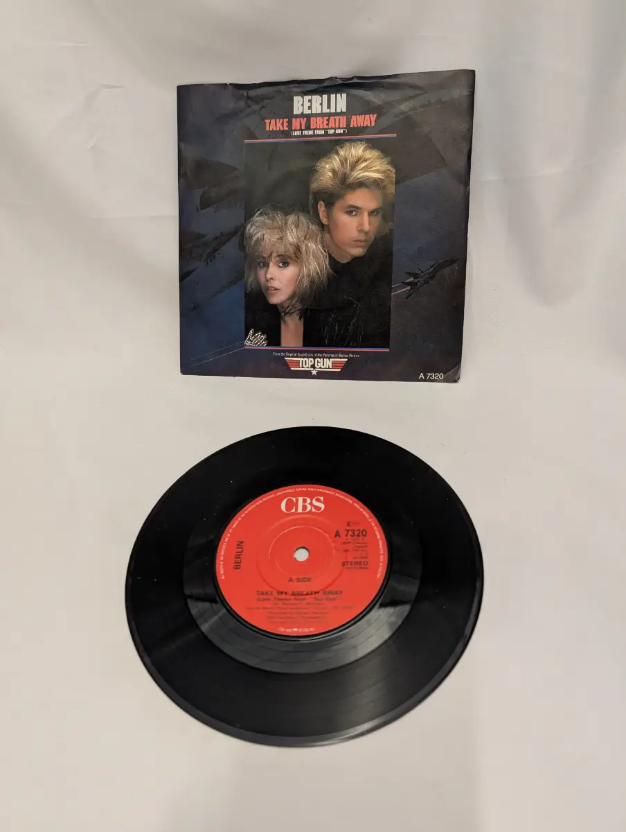 Berlin Take My Breath Away 7” Vinyl A7320 VG/EX topgun soundtrack tom cruise