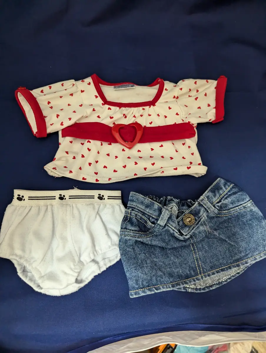 Build-A-Bear clothes plush toy outfit joblot bundle top denim skirt tops 3 items
