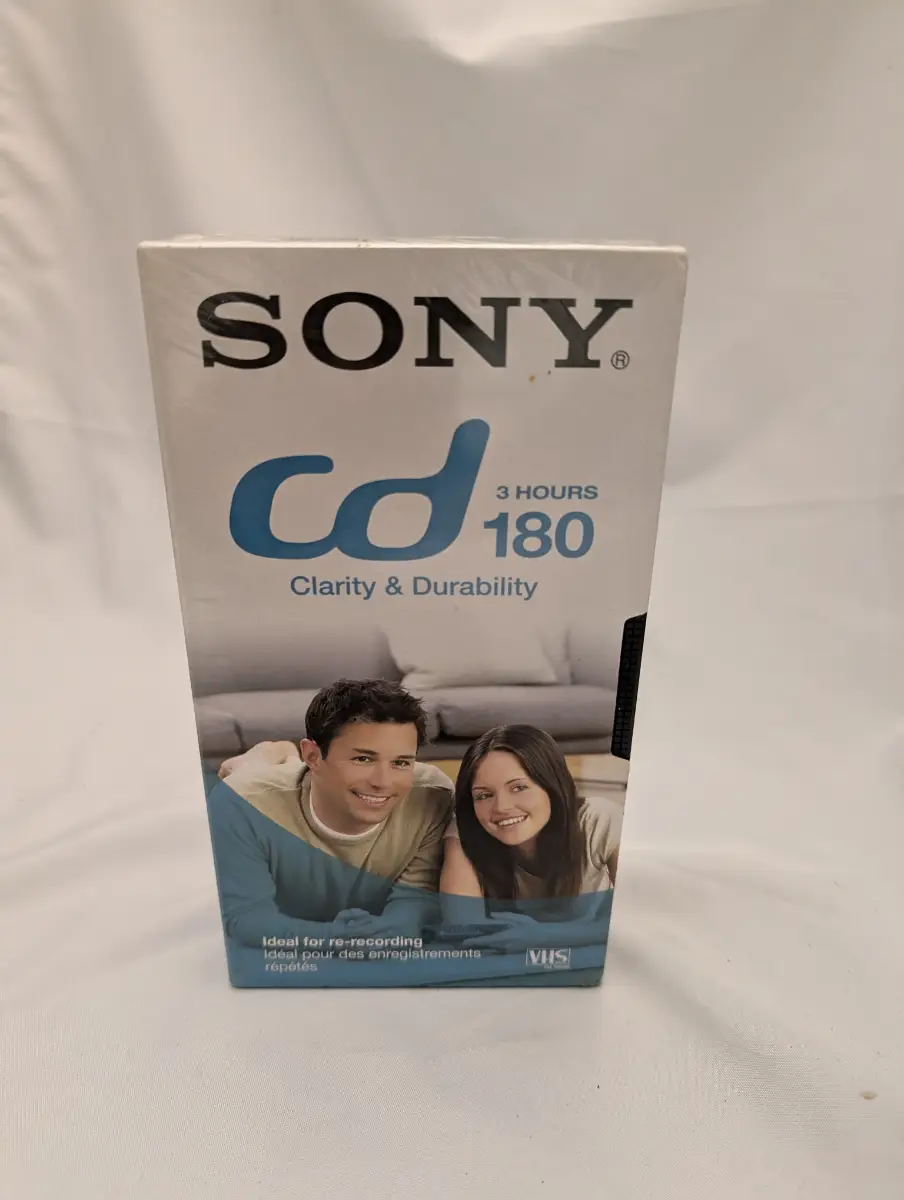 Sony CD 180 Minute 3 Hour Blank VHS Video Cassette Tape E-180CDF