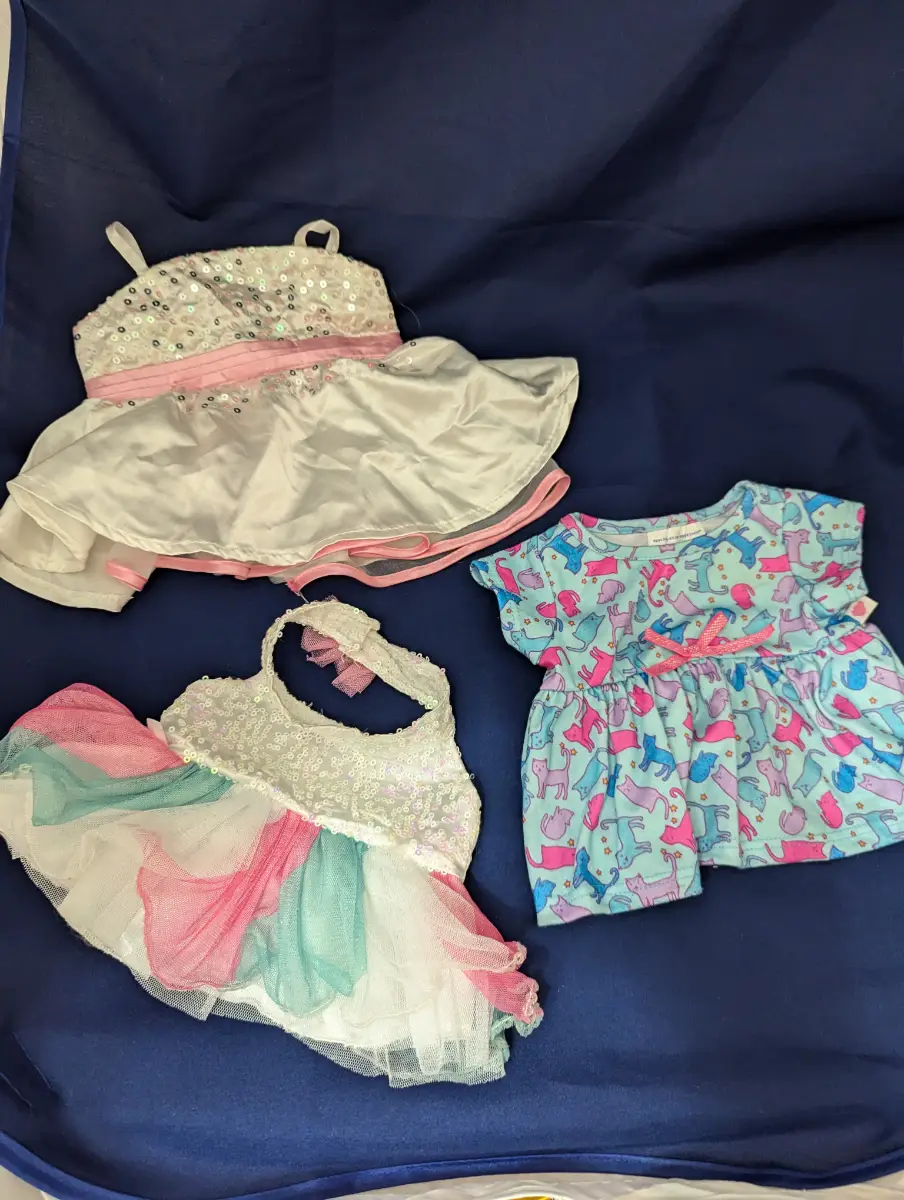 Build-A-Bear clothes plush toy outfit joblot bundle dresses tops 3 items