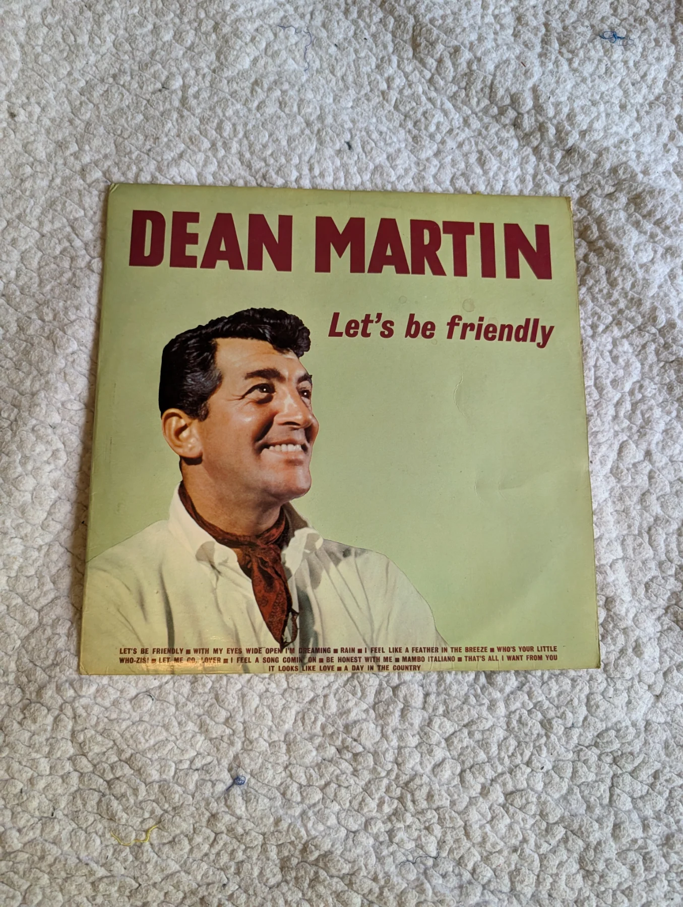 Dean Martin - Let’s Be Friendly Vinyl LP - T311, World Record Club, 1962, UK