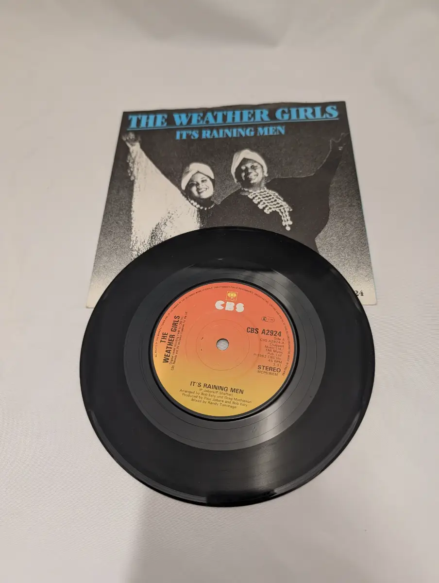 The Weather Girls It’s Raining Men 7inch Vinyl single 1984 cbs records