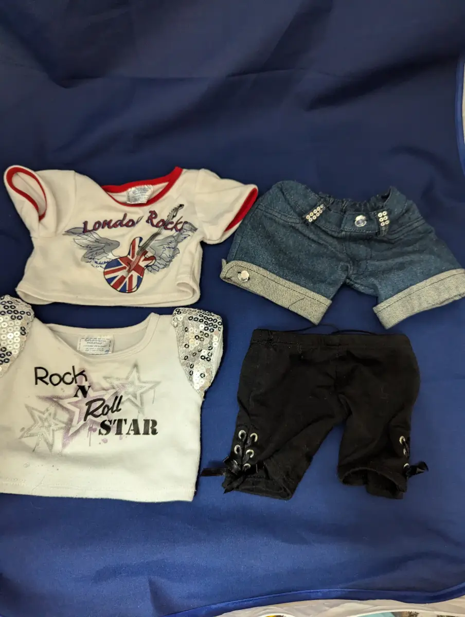 Build-A-Bear clothes toy outfit joblot bundle tshirt jeans denim plush pants
